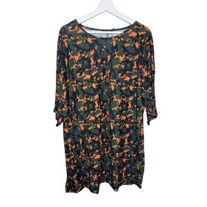 PrettyLittleThing T Shirt Mini Dress Womens 12 Camo Green Orange Casual Fall